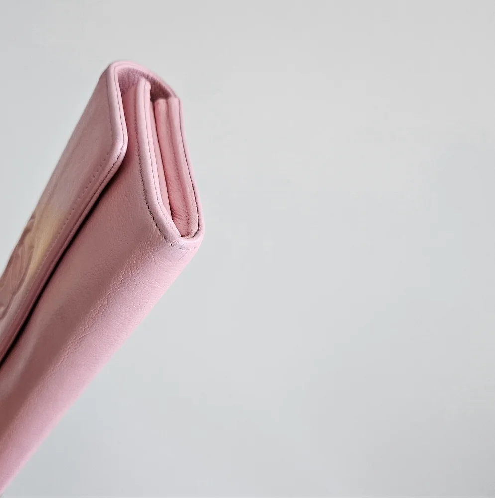 Chanel Pink Calfskin Long Wallet